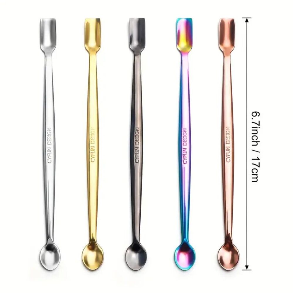 3pcs Multicolor/Gold/Rose Gold Double-Ended Spoon & Shovel Bar & Craft Tool Set